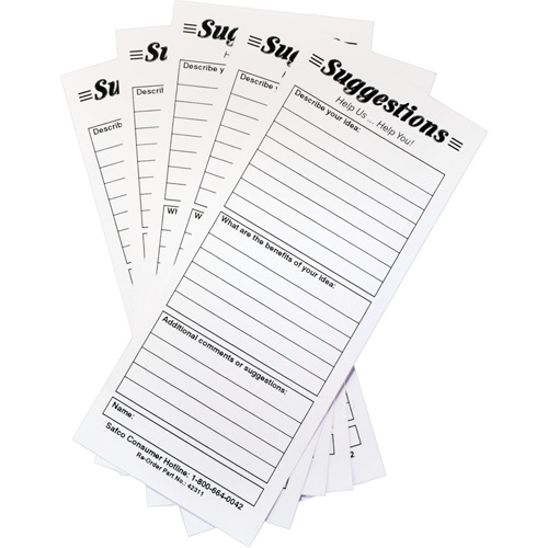 Boîtes &agrave; suggestions - Cartes de suggestions, 25 cartes/pqt The Estey Group