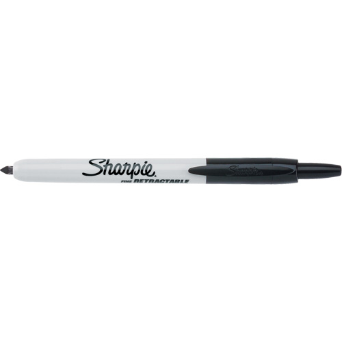 Retractable Permanent Marker, Black, Fine Tip The Estey Group
