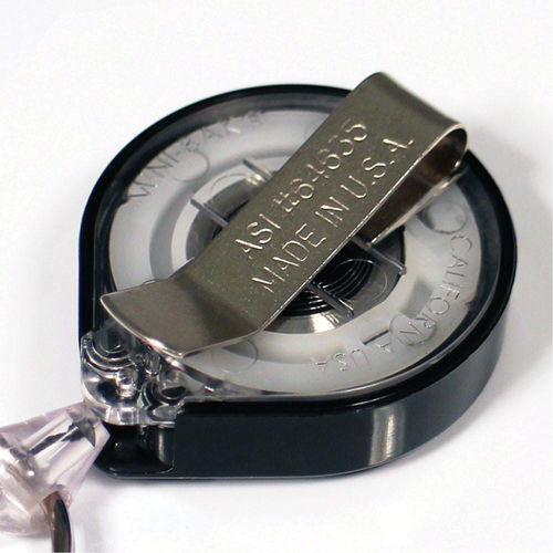 Retractable Mini-Bak&reg; ID Badge Holders, Plastic, 36" Cable, Belt Clip Attachment The Estey Group