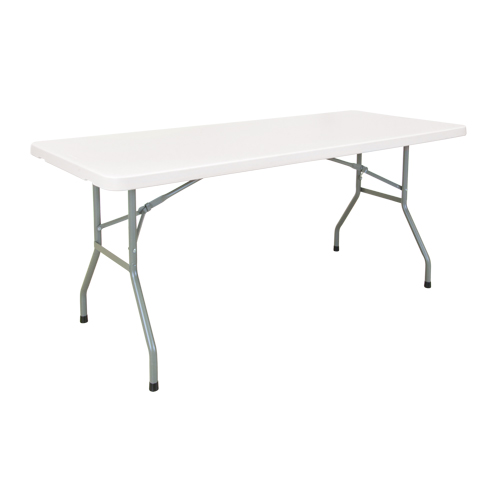 Table pliante, Rectangulaire, 60" l x 30" la, Poly&eacute;thyl&egrave;ne, Blanc The Estey Group