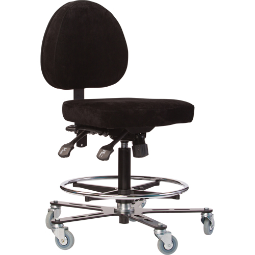 Si&egrave;ges ergonomiques pour le soudage TF180, Su&egrave;de, Noir, Capacit&eacute; 300 lb The Estey Group