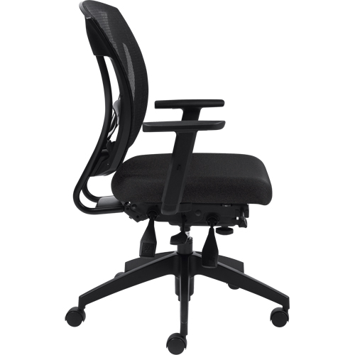 Multi-Tilter Arm Chairs, Fabric, Charcoal, 300 lbs. Capacity The Estey Group