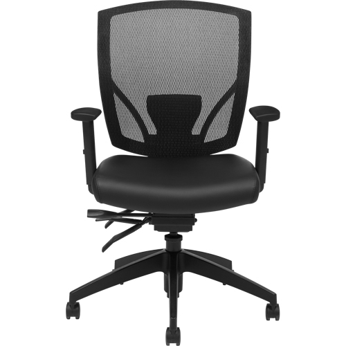 Multi-Tilter Arm Chairs, Vinyl, Black, 300 lbs. Capacity The Estey Group