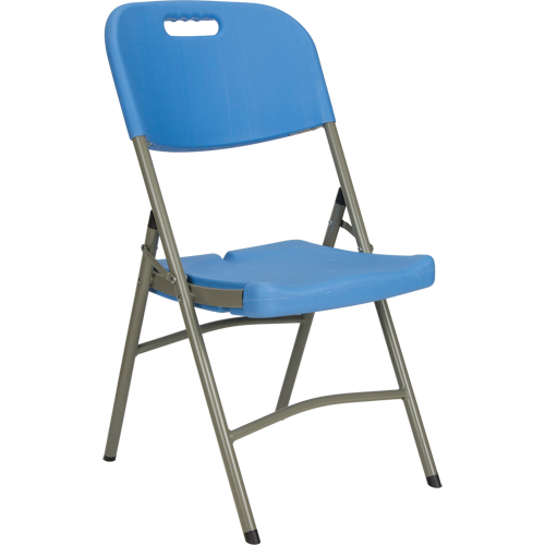Folding Chair, Polyethylene, Blue, 350 lbs. Weight Capacity The Estey Group