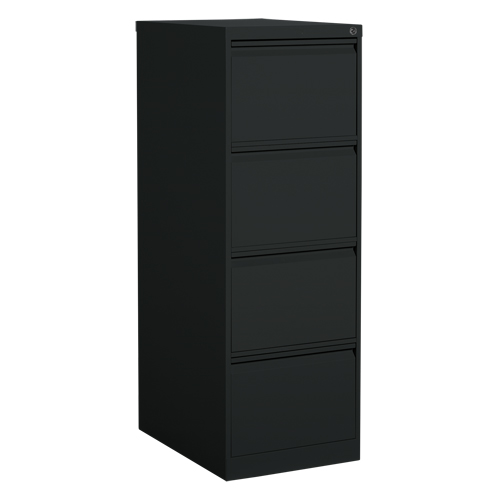 Vertical Filing Cabinet, Steel, 4 Drawers, 18-1/7" W x 25" D x 52" H, Black The Estey Group