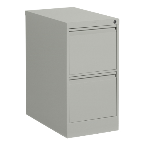Vertical Filing Cabinet, Steel, 2 Drawers, 15-1/7" W x 25" D x 29" H, Grey The Estey Group