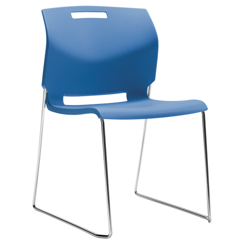 Chaise, Plastique, Hauteur 32-1/2", Capacit&eacute; 300 lb, Bleu The Estey Group