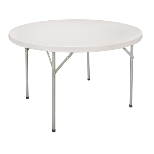 Table pliante, Ronde, 48" l x 48" la, Poly&eacute;thyl&egrave;ne, Blanc The Estey Group