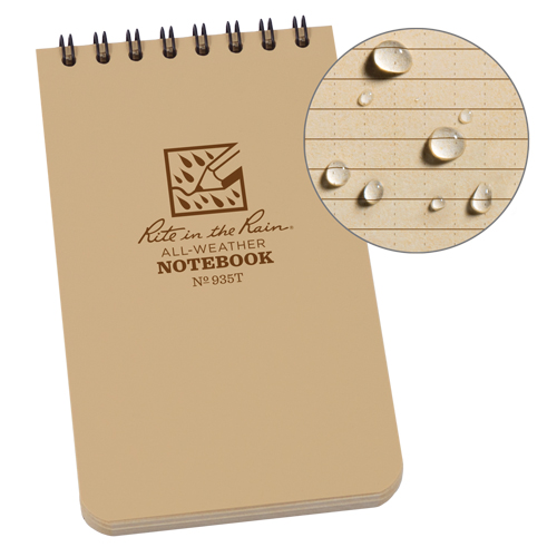 Carnet de notes de poche &agrave; spirale, Couverture souple, Havane, 100 Pages, 3" , 5"  The Estey Group