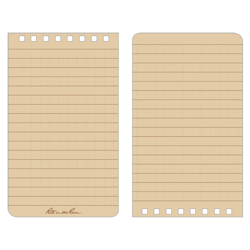 Carnet de notes de poche &agrave; spirale, Couverture souple, Havane, 100 Pages, 3" , 5"  The Estey Group