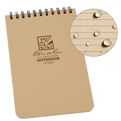 Carnet de notes de poche &agrave; spirale, Couverture souple, Havane, 100 Pages, 4" , 6"  The Estey Group