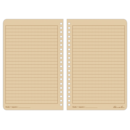 Carnet de notes de poche &agrave; spirale lat&eacute;rale, Couverture souple, Havane, 64 Pages, 4-5/8" , 7"  The Estey Group