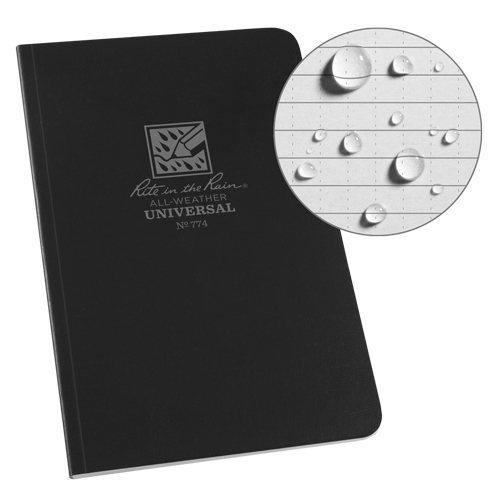 Livre reli&eacute; Field-Flex, Couverture souple, Noir, 128 Pages, 4-5/8" , 7-1/4"  The Estey Group