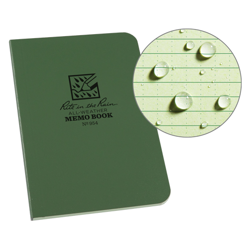 Livre m&eacute;mo, Couverture souple, Vert, 112 Pages, 3-1/2" , 5"  The Estey Group