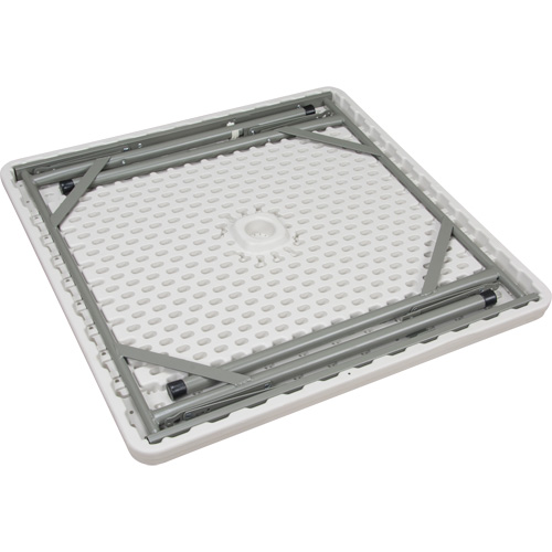 Table pliante, Carr&eacute;e, 34" l x 34" la, Poly&eacute;thyl&egrave;ne, Blanc The Estey Group