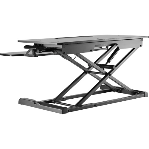 Goya Sit-Stand Workstation, Desktop Unit, 22" H x 31-1/2" W x 24" D, Black The Estey Group