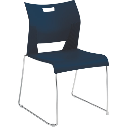 Chaise de formation sans bras Duet, Plastique, Hauteur 33-1/4", Capacit&eacute; 350 lb, Bleu The Estey Group