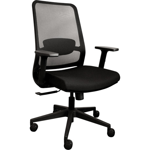 Chaise de bureau ajustable &agrave; basculement synchronis&eacute; s&eacute;rie Activ, Tissu/Mailles, Noir, Capacit&eacute; 275 lb The Estey Group