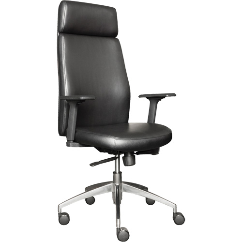 Fauteuil de cadre &agrave; dossier &eacute;lev&eacute; s&eacute;rie Activ, Polyur&eacute;thane/Vinyle, Noir, Capacit&eacute; 275 lb The Estey Group