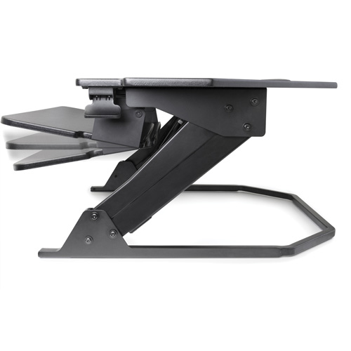 Goya Sit-Stand Corner Work Station, Desktop Unit, 20" H x 42" W x 37-4/5" D, Black The Estey Group