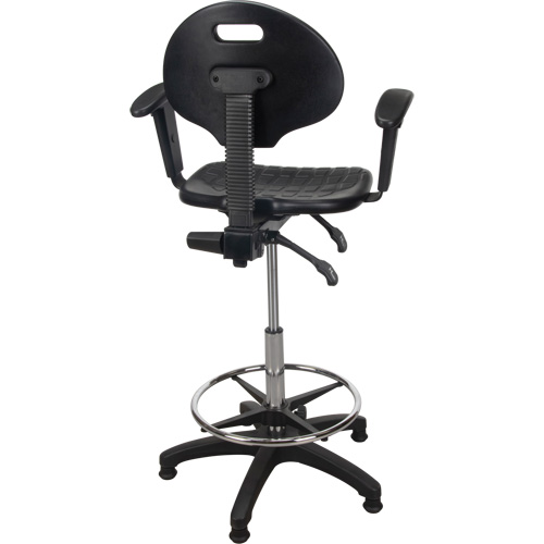 Tabouret ergonomique robuste avec accoudoirs r&eacute;glables, Stationnaire, Ajustable Hauteur, Capacit&eacute; 250 lb The Estey Group