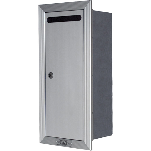 Recessed Collection Box, Wall -Mounted, 16-3/16" x 6-3/8", Aluminum The Estey Group