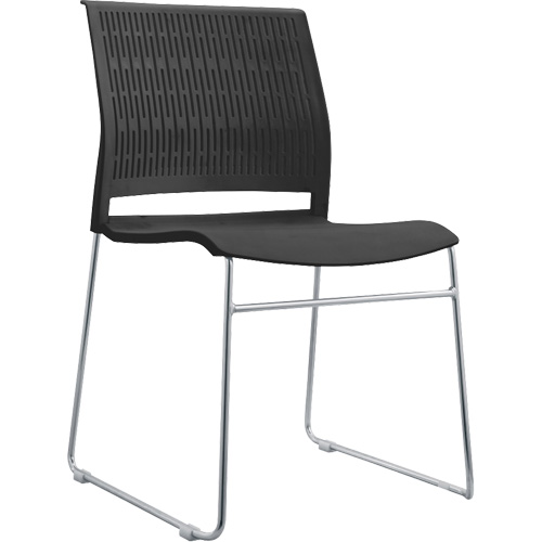 Chaises empilables, Polypropyl&egrave;ne, Hauteur 32-3/8", Capacit&eacute; 250 lb, Noir The Estey Group