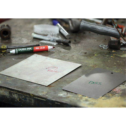 Markal&reg; Dura-Ink&reg; Dual Colour Permanent Ink Marker, Green/Red, Bullet Tip The Estey Group