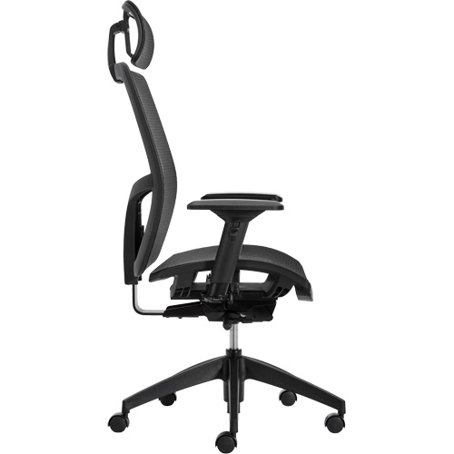Format+ High-Back Weight-Sensing Synchro-Tilter with Headrest, Mesh, Black, 300 lbs. Capacity The Estey Group