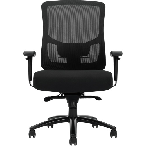 Chaise &agrave; dossier haut avec m&eacute;canisme &agrave; basculement synchronis&eacute; robuste Raven 400, Mailles, Noir, Capacit&eacute; 400 lb The Estey Group