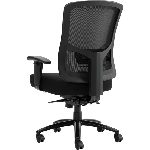 Chaise &agrave; dossier haut avec m&eacute;canisme &agrave; basculement synchronis&eacute; robuste Raven 400, Mailles, Noir, Capacit&eacute; 400 lb The Estey Group