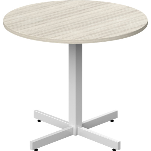 Table ronde &agrave; hauteur r&eacute;glable Newland, 36" lo x 36" la x 29" h, Dessus de 1", Stratifi&eacute;, Havane The Estey Group