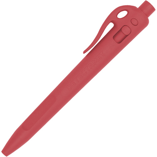 Stylo &agrave; bille d&eacute;tectable avec agrafe, Rouge, 1 mm, R&eacute;tractable The Estey Group
