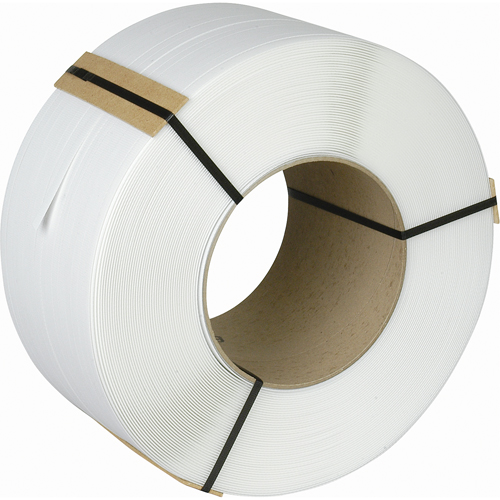 Strapping, Polypropylene, 3/8" W x 12900' L, White, Machine Grade The Estey Group