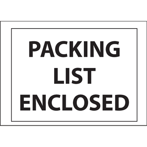 Packing List Envelopes, 4" L x 5" W, Backloading Style The Estey Group