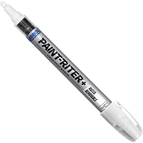 Paint-Riter&reg;+ Water Removable Paint Marker, Liquid, White The Estey Group