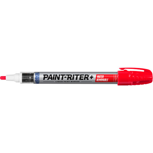 Marqueur &agrave; la peinture nettoyable &agrave; l'eau Paint-Riter+, Liquide, Rouge The Estey Group