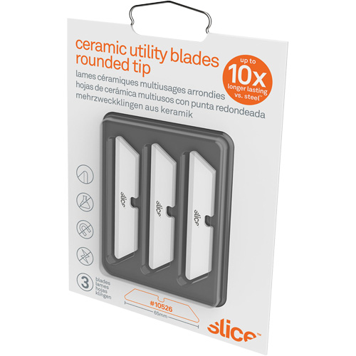Slice Rounded Tip Replacement Blades for Ceramic Utility Knife, Single Style The Estey Group