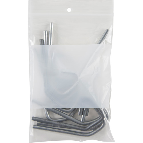 White Block Poly Bags, Reclosable, 6" x 4", 2 mils The Estey Group