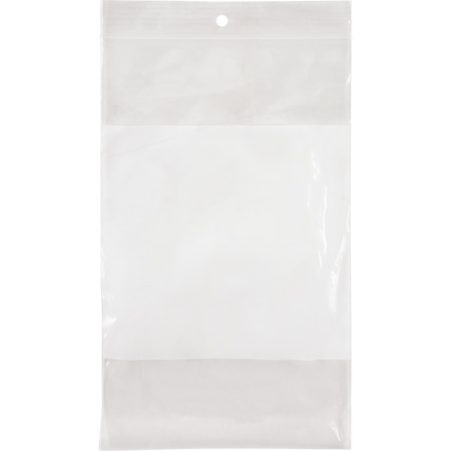 White Block Poly Bags, Reclosable, 8" x 5", 2 mils The Estey Group