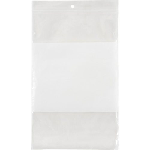 White Block Poly Bags, Reclosable, 9" x 6", 2 mils The Estey Group