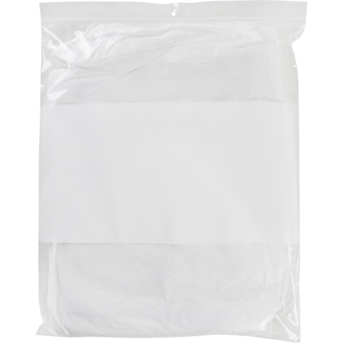 White Block Poly Bags, Reclosable, 15" x 12", 2 mils The Estey Group