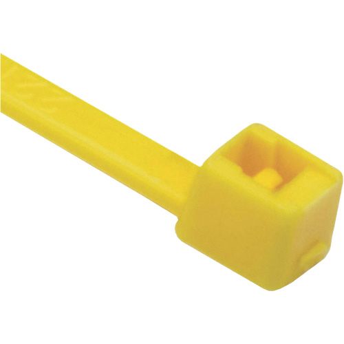 Attaches de c&acirc;bles s&eacute;rie T, Longueur 8", R&eacute;sistance &agrave; la traction 50 lb, Jaune The Estey Group