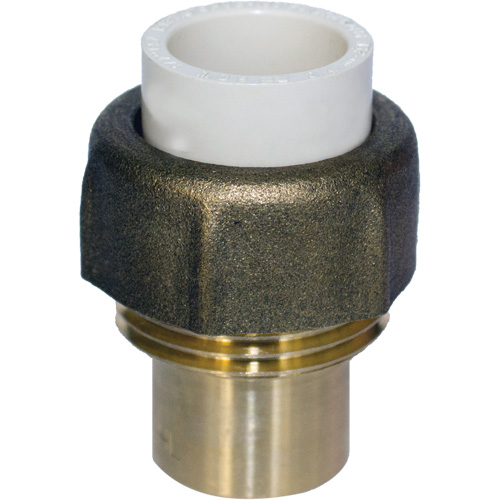 Raccord union, 1" x 3/4", PVC-C, Embout femelle x bras&eacute; The Estey Group