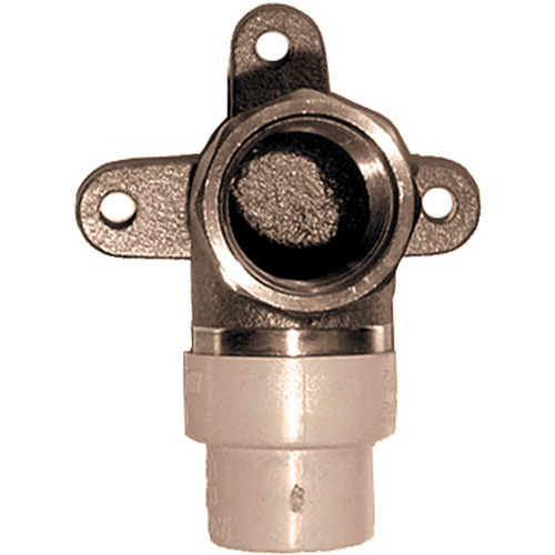One-Piece 90° Drop Ear Elbow, Hub x FPT, Brass/CPVC, 3/4" The Estey Group