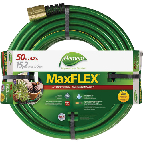 Boyau d'arrosage Element MaxFlex, Copolym&egrave;re, 5/8" dia x 50' The Estey Group