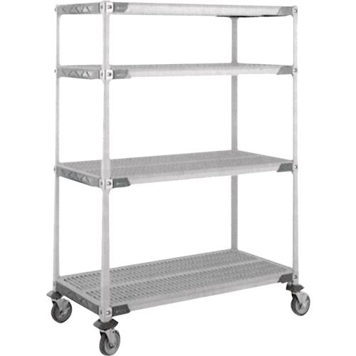 Chariot MetroMax i sur roulettes &agrave; tige, 4 tiers, 18" x 69" x 36", Capacit&eacute; 900 lb The Estey Group