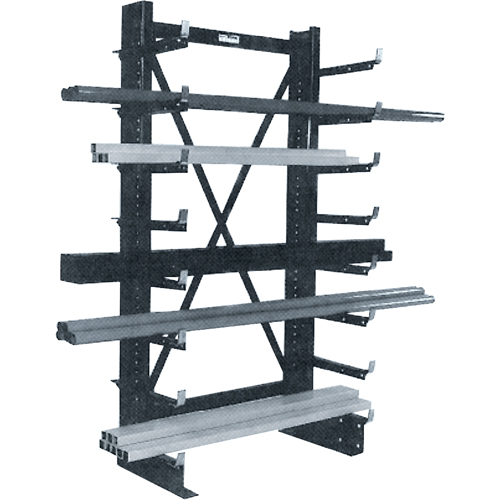 Single-sided Minitree&reg; Cantilever Rack, 36" W x 76-3/16" H The Estey Group