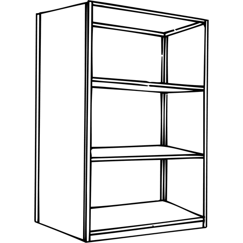 Interlok Shelving Unit, Steel, Boltless, Starter, 36" W x 76" H x 24" D The Estey Group