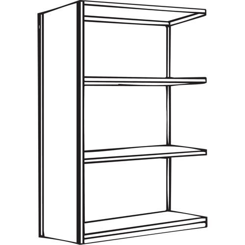 &eacute;l&eacute;ment de rayonnage Interlok, Acier, Sans boulons, Ajout, 48" la x 88" h x 24" p The Estey Group